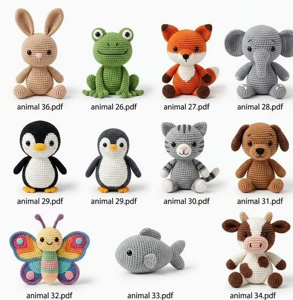 200+ Crochet Animal Patterns Bundle 10