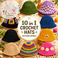Crochet Hat Bundle PDF Digital Download  - thumbnail 1