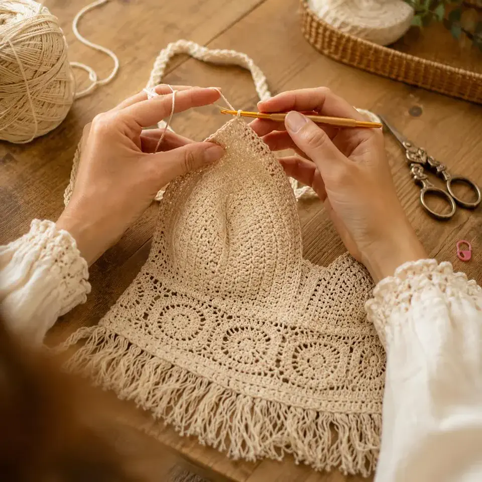 Crochet Top Pattern, Boho Crochet Top  4