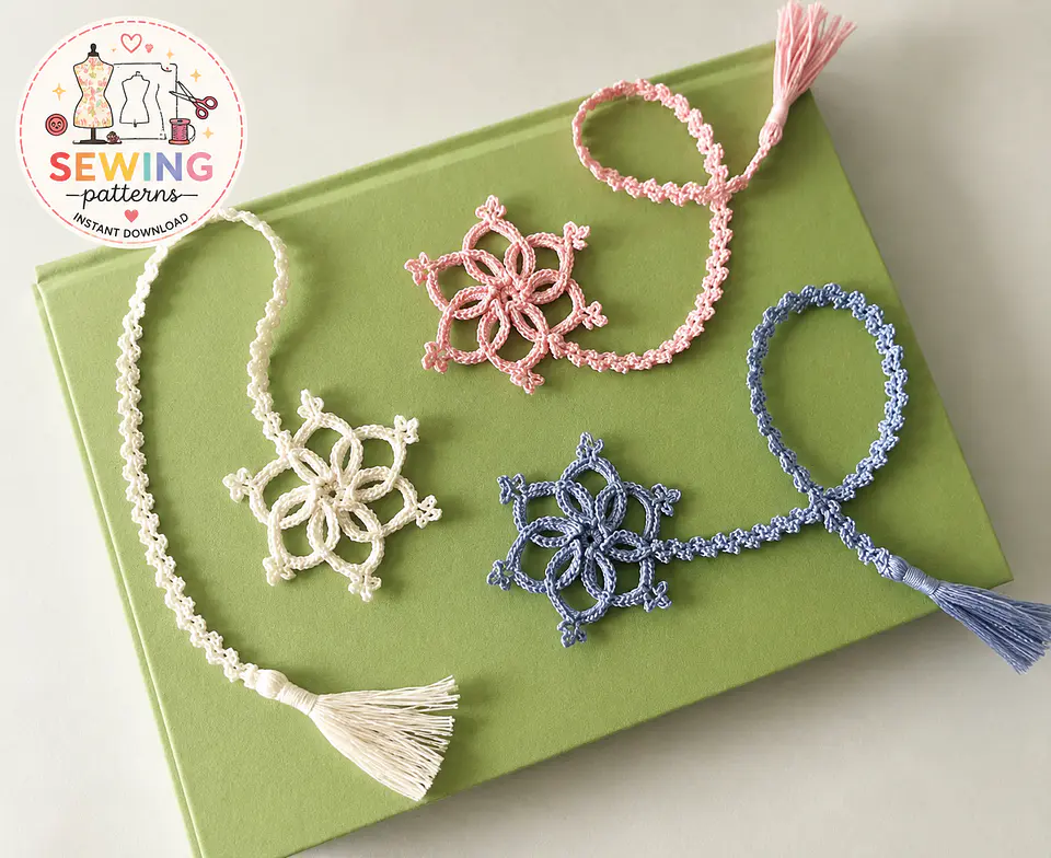 Crochet pattern for Bookmark, Ribbon, table garlands. 2