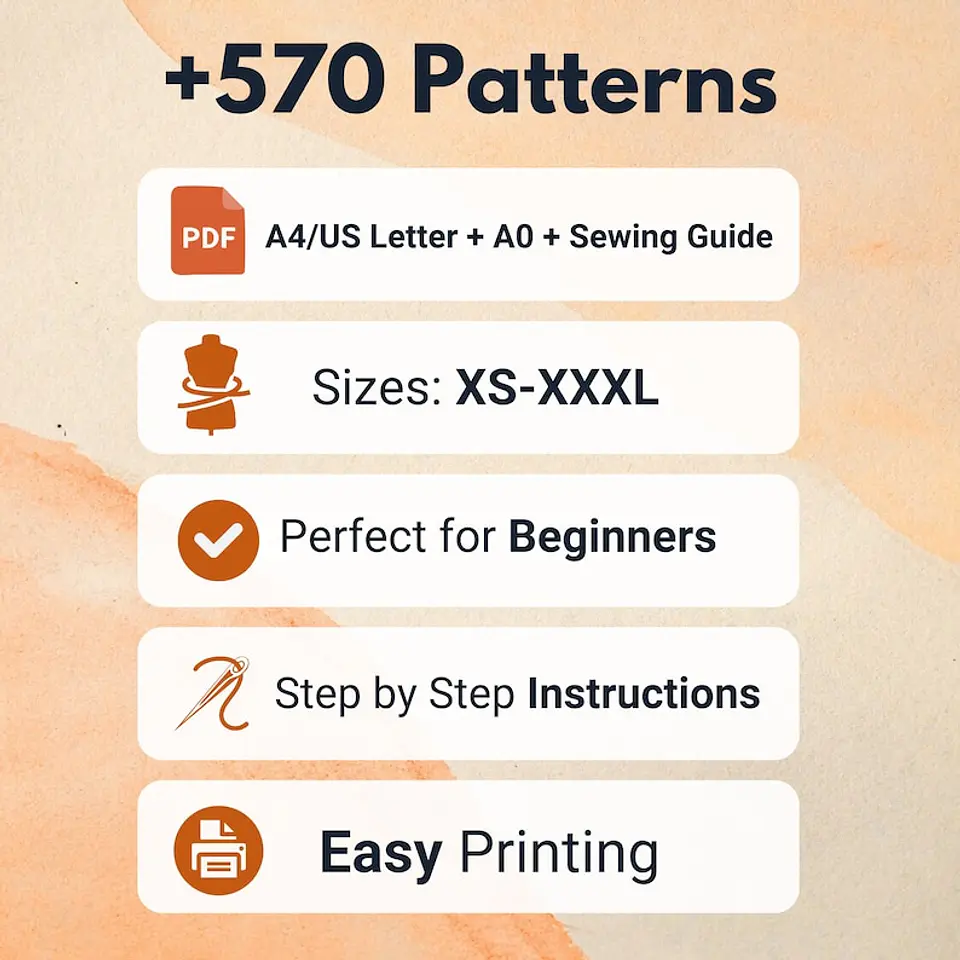 Whole Shop Bundle +570 Sewing Patterns | Sewing Patterns | Women Patterns | Men Patterns | Beginner Sewing Patterns Dress Corset Pants Top 13