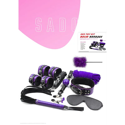 bondage sado negro con morado 