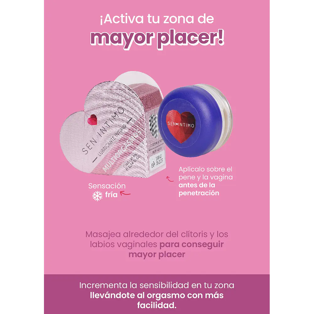LUBRICANTE INTIMO MULTIORGASMOS SEN CORAZÓN X 10ML