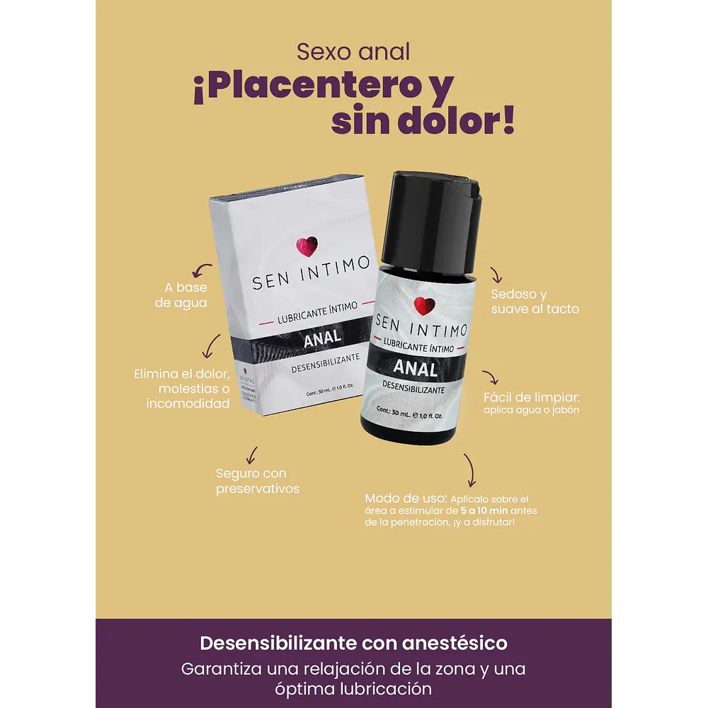 LUB INTIMO DESENSIBILIZANTE ANAL X 30 ML SEN