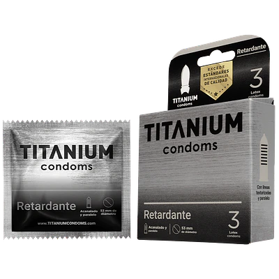 CONDONES TITANIUM RETARDANTE 