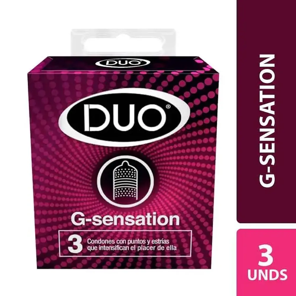 Condones DUO G-Sensation X 3