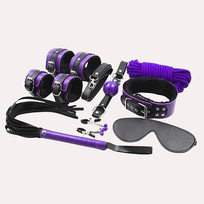 bondage sado negro con morado 