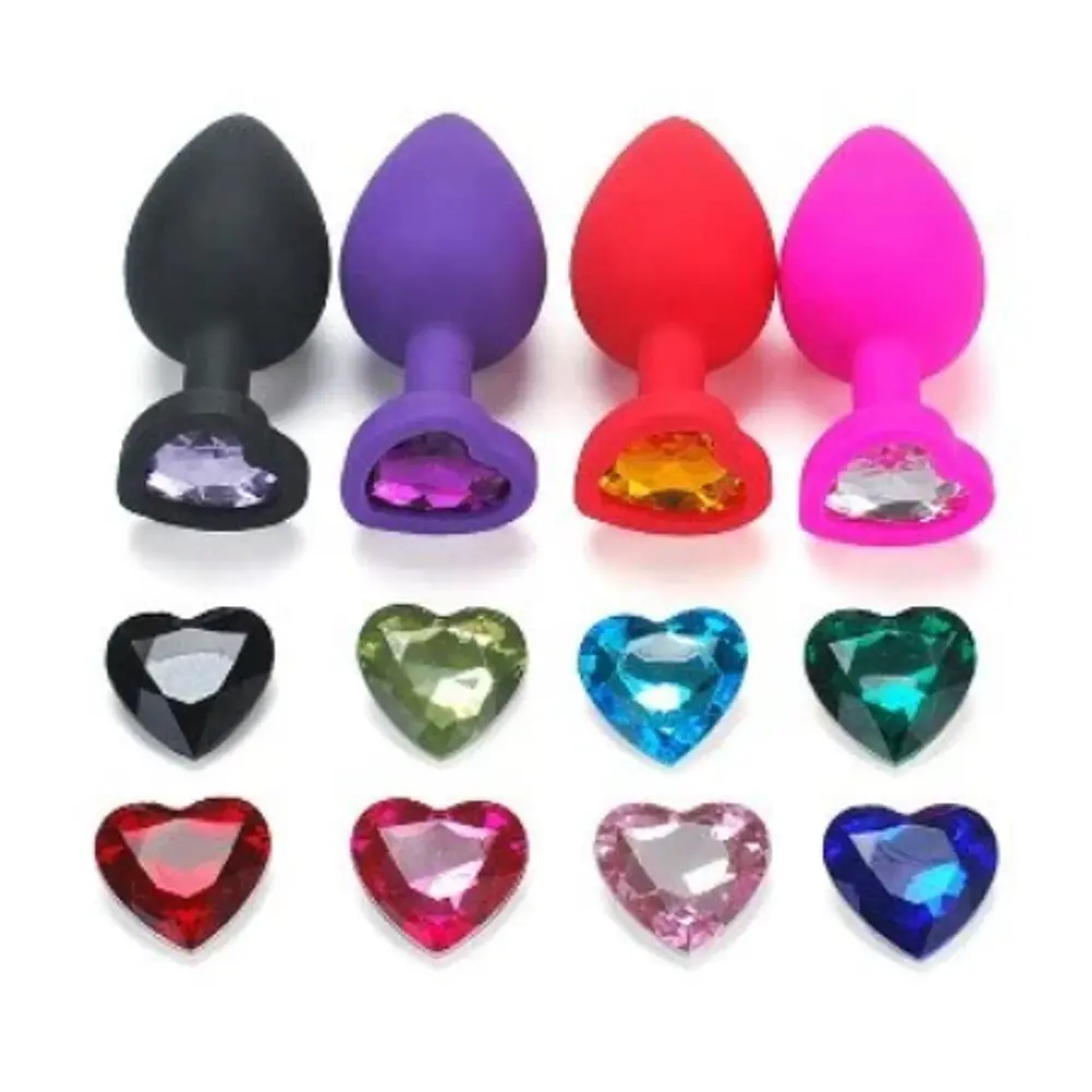 PLUG ANAL JOYA SILICONA CORAZÓN TALLA M