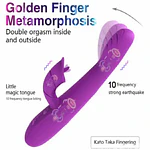 VIBRADOR ESTIMULADOR CON LENGUA Y MOVIMIENTO FRONTAL EN LA PUNTA 