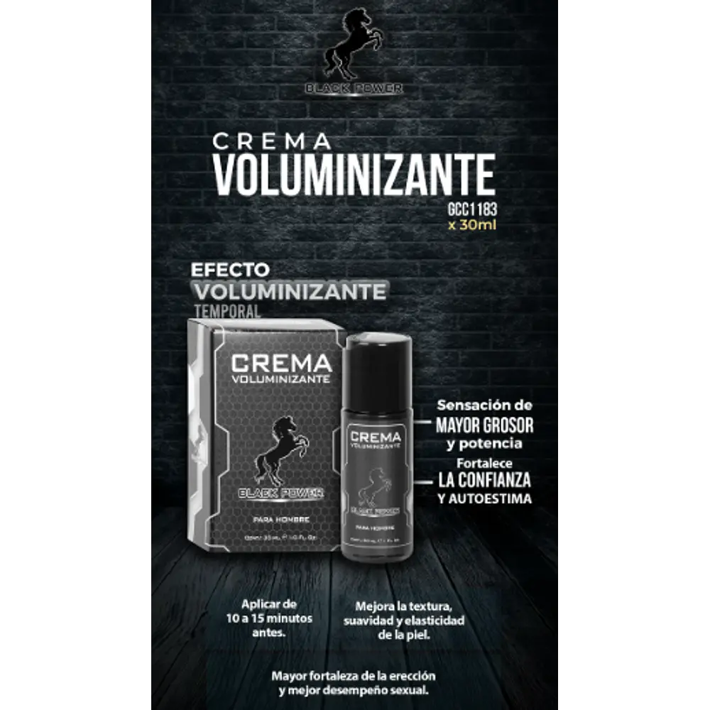  CREMA VOLUMINIZANTE X30ML BLACK POWER
