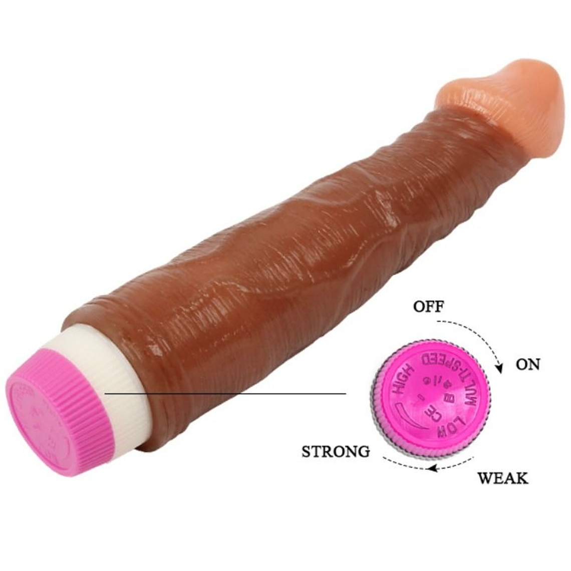 DILDO COM VIBRO MARROM 5