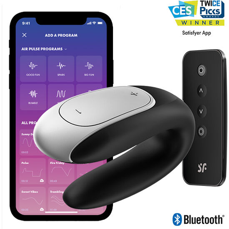 SATISFYER DOUBLE FUN PARTNER - BLACK 1