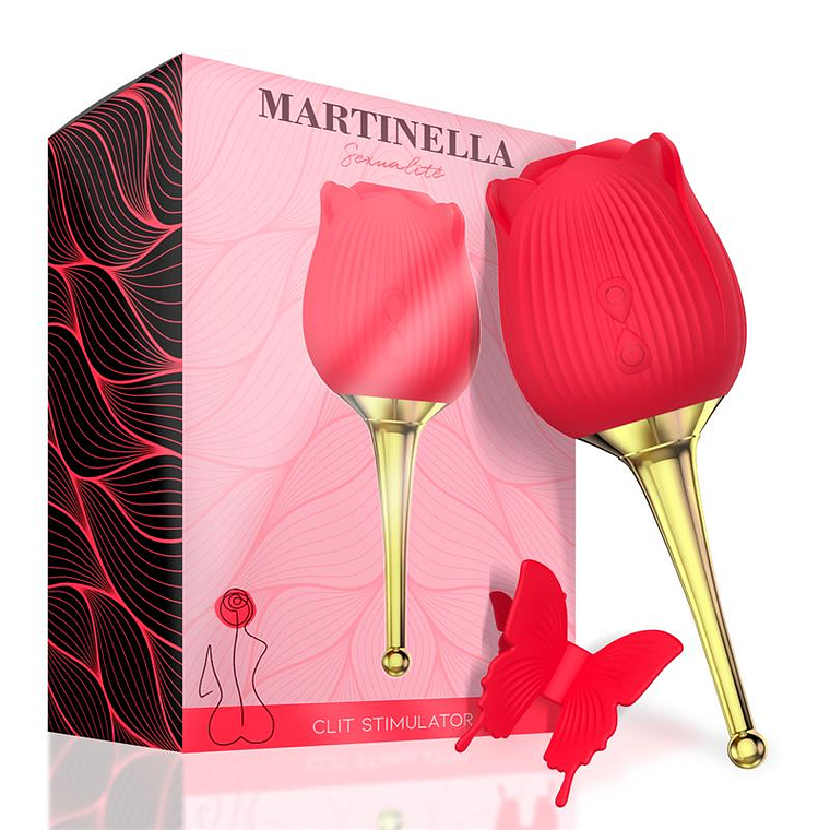 MARTINELLA ESTIMULADOR CLITORIANO E VIBRADOR HOT RED DOT 2