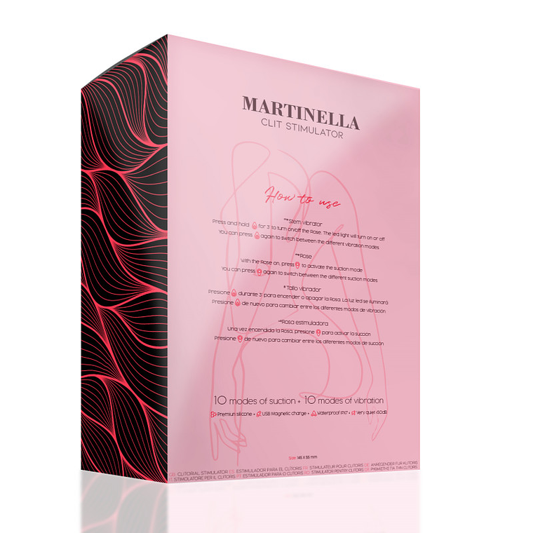 MARTINELLA ESTIMULADOR CLITORIANO E VIBRADOR HOT RED DOT 5