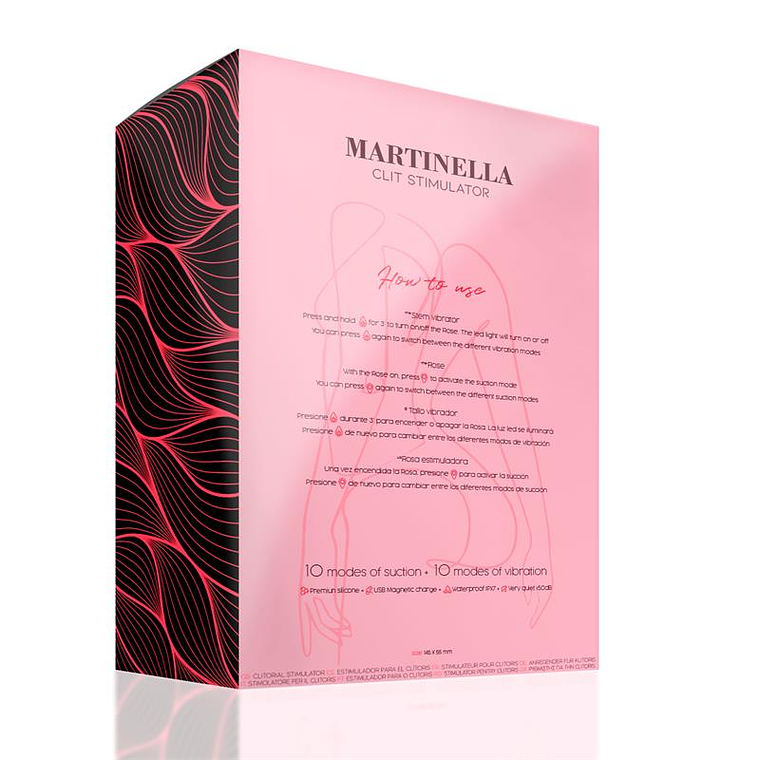 MARTINELLA ESTIMULADOR CLITORIANO E VIBRADOR HOT RED DOT 6