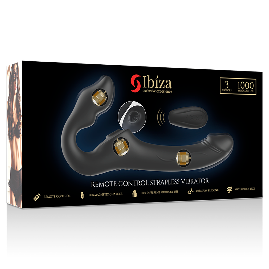 IBIZA REMOTE CONTROL STRAPLESS VIBRATOR  3