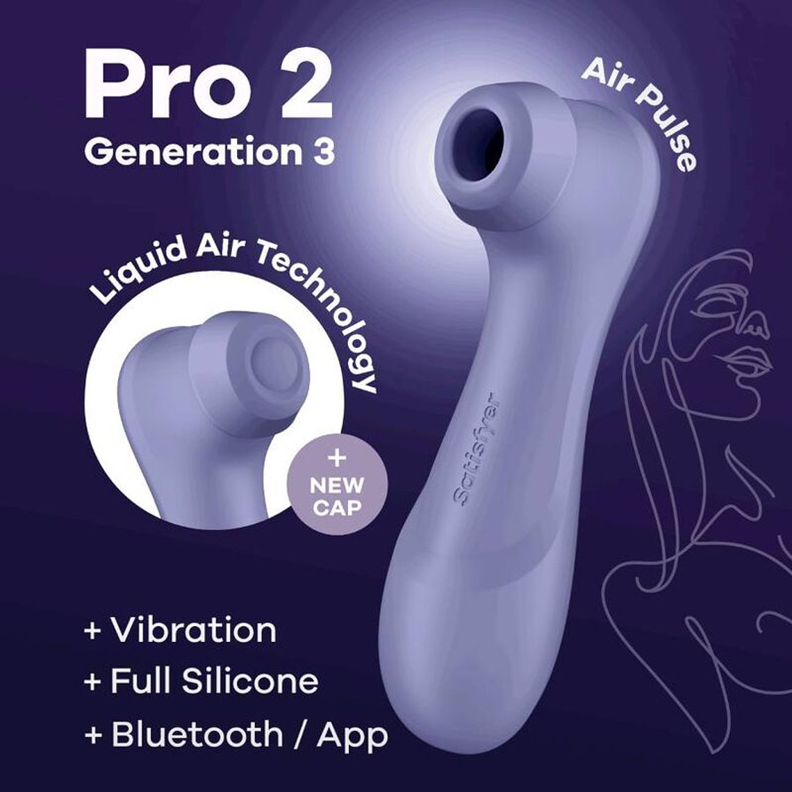 SATISFYER PRO 2 GERAÇÃO 3 - LILAC BLUETOOTH E APLICATIVO 5