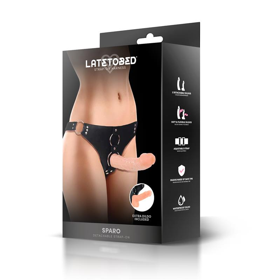 SPARO ARNÊS COM 2 DILDOS REALISTAS DESTACÁVEIS 6