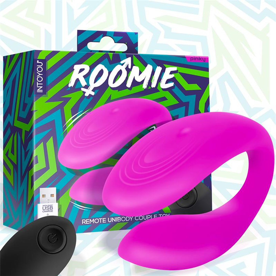 ROOMIE VIBRADOR PARA CASAIS - CONTROLE REMOTO USB 1