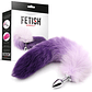 PLUG ANAL COM CAUDA DE RAPOSA ROXA E BRANCA TAMANHO S - Thumbnail 1