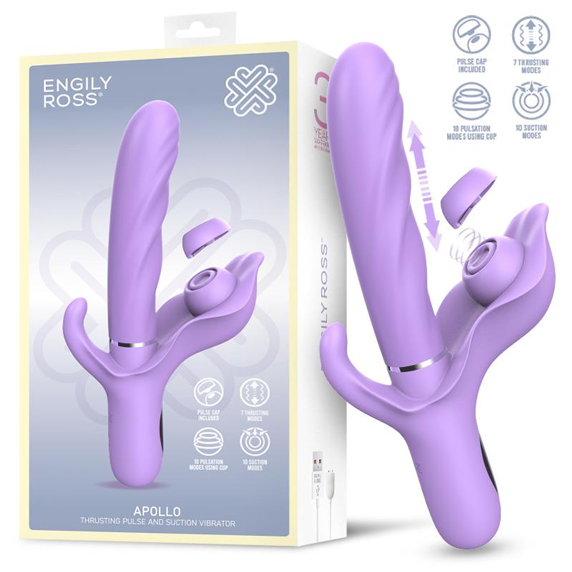 VIBRADOR APOLLO COM FUNÇÕES DE IMPULSO, PULSAÇÃO E SUCÇÃO 1