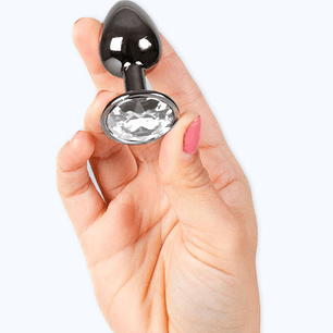 SECRET PLAY - GUNMETAL BUTT PLUG S 