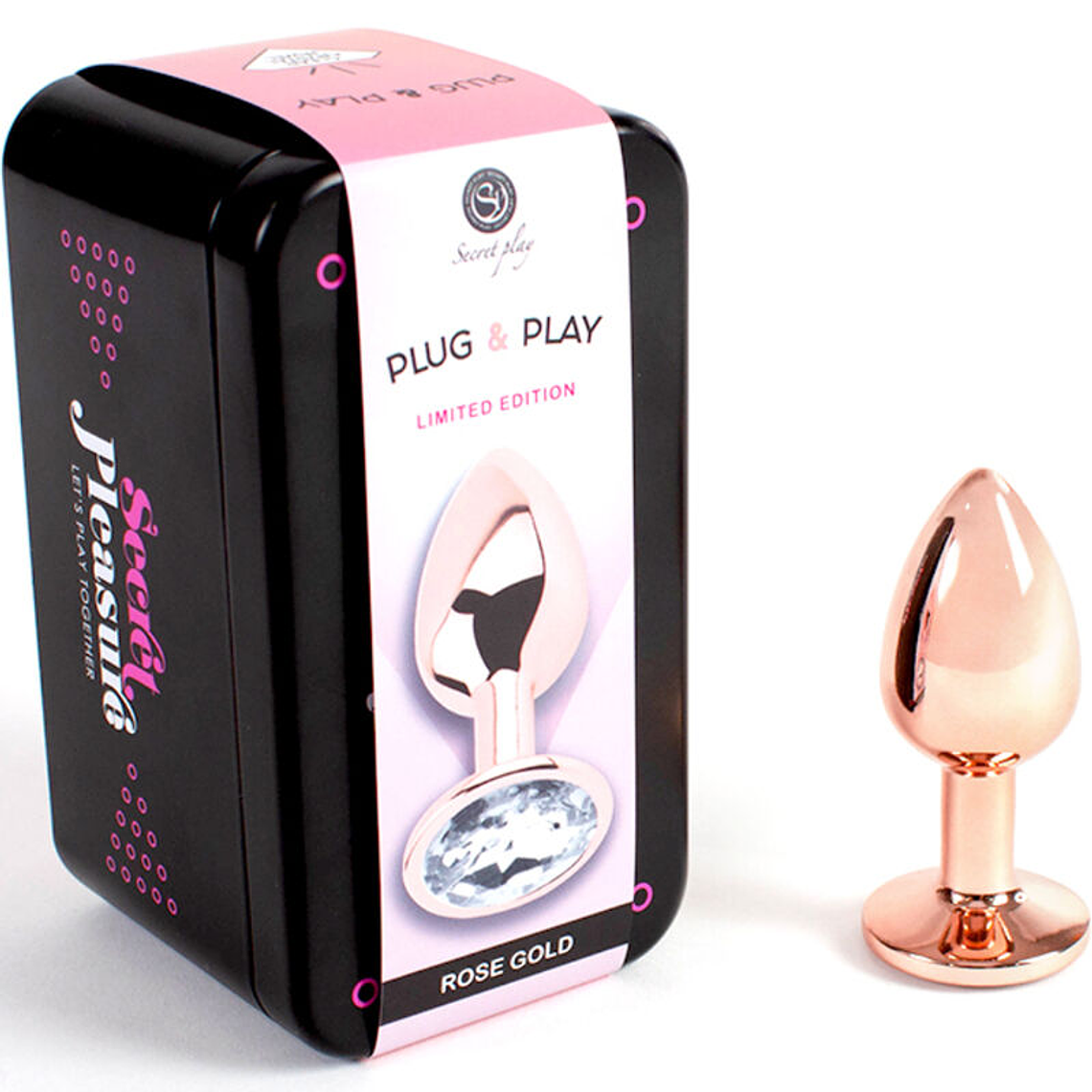 SECRET PLAY - METAL BUTT PLUG ROSE DOURADO S  4