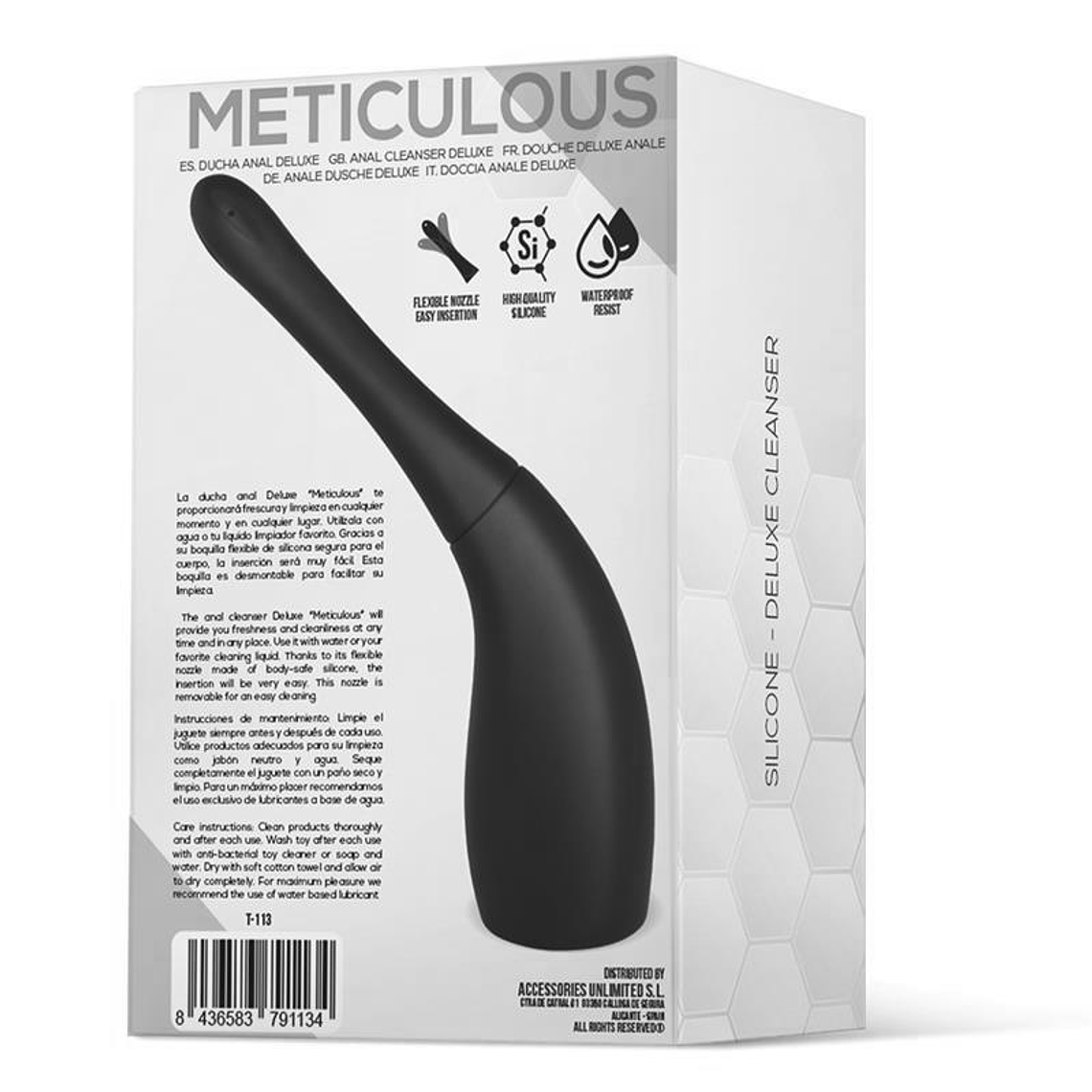 METICULOUS DOUCHE ANAL DELUXE SILICONE PRETO 3
