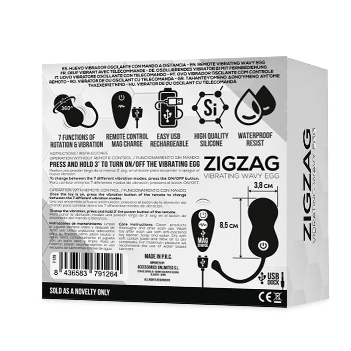 ZIGUEZAGUE VIBRADOR COM CONTROLE REMOTO 3