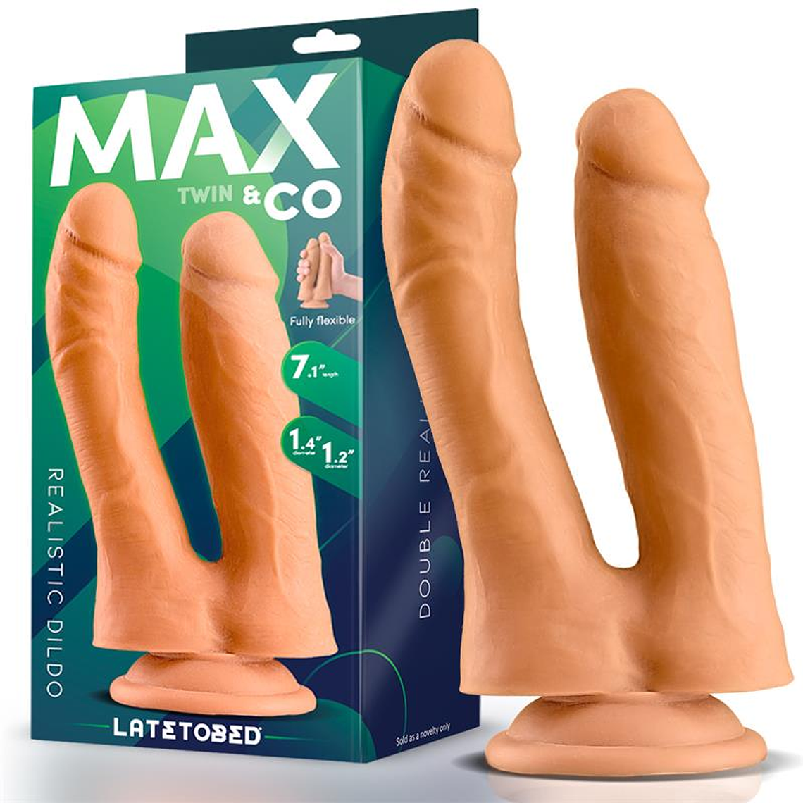 MAX & CO TWIN DILDO DUPLO REALISTA 7,1