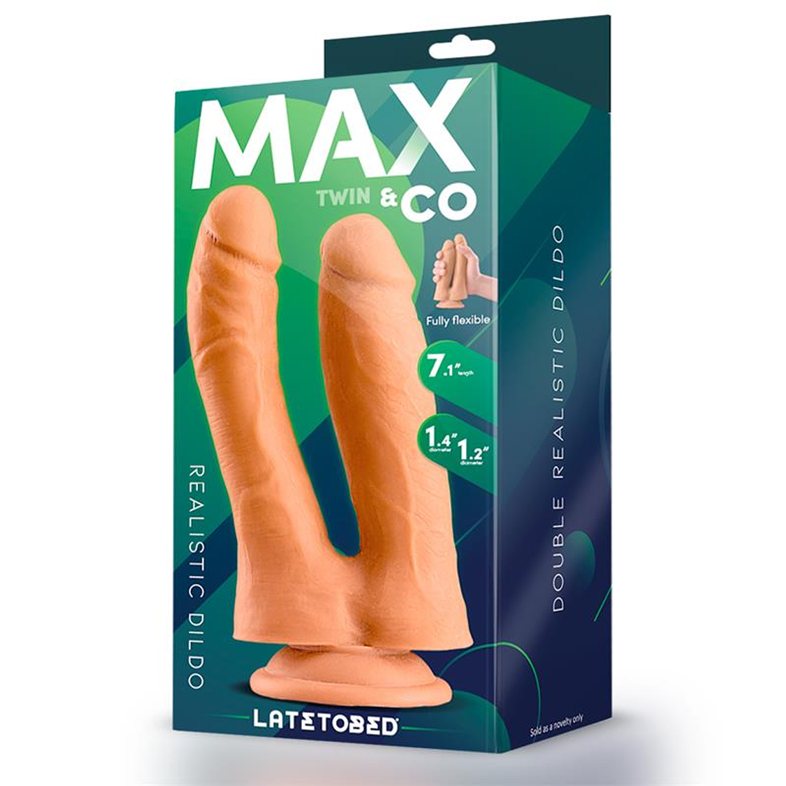 MAX & CO TWIN DILDO DUPLO REALISTA 7,1