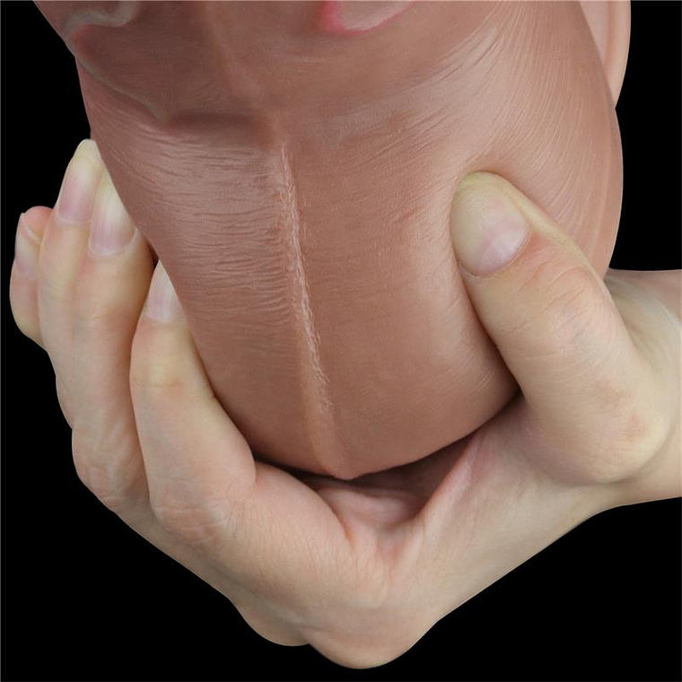 DILDO DE SILICONE DE CAMADA DUPLA LOVETOY PLATINUM 7