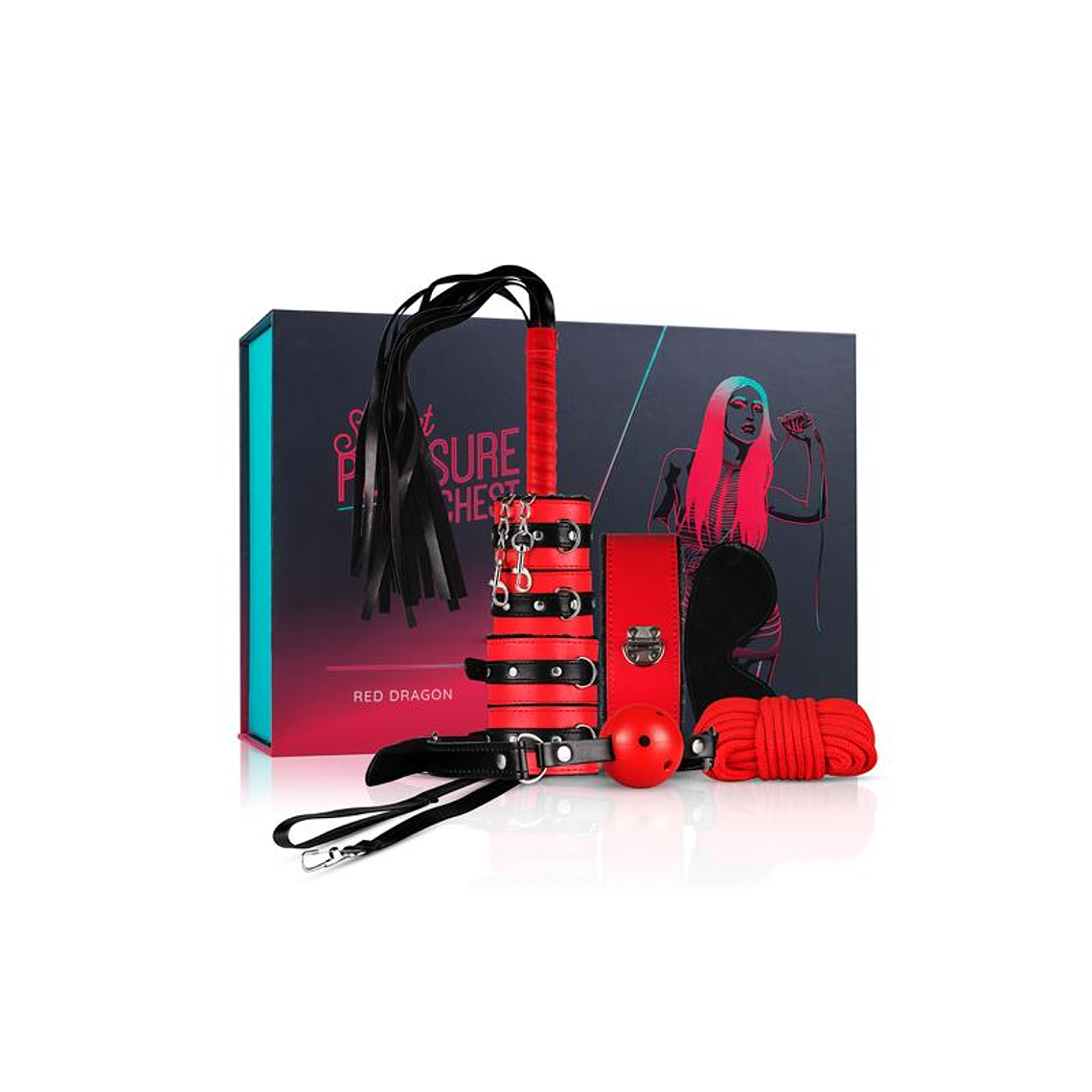 CONJUNTO LOVEBOXXX PRAZER SECRETO - DRAGÃO VERMELHO 1