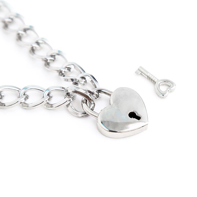 COLEIRA BDSM COM CADEADO DE METAL TAMANHO M 44 CM 2