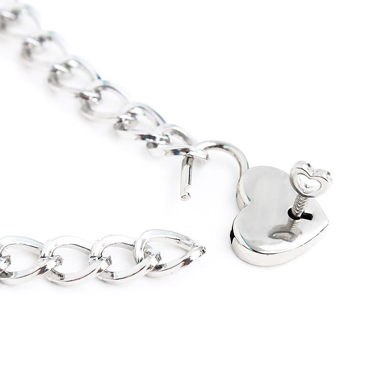 COLEIRA BDSM COM CADEADO DE METAL TAMANHO M 44 CM 5