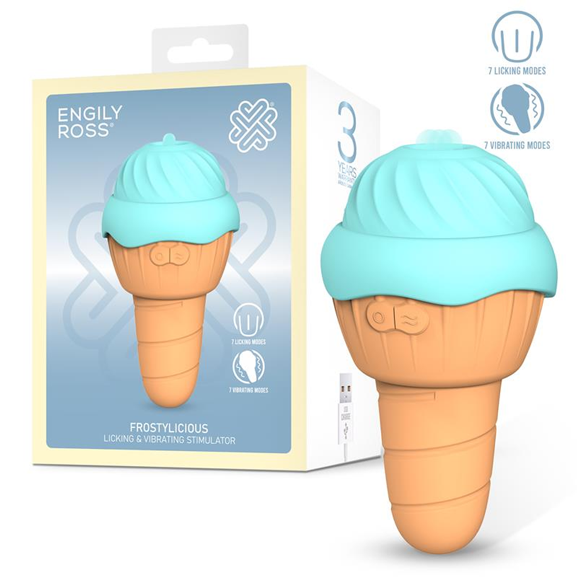 ESTIMULADOR FROSTYLICIOUS COM LÍNGUA ESTIMULANTE E VIBRAÇÃO 1