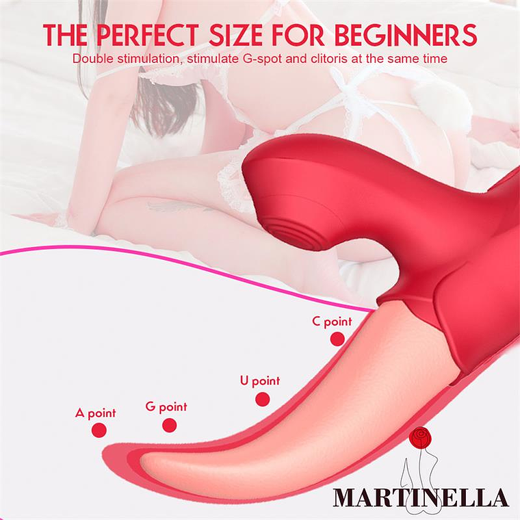 MARTINELLA ESTIMULADOR DUPLO COM LÍNGUA E PULSAÇÃO 9