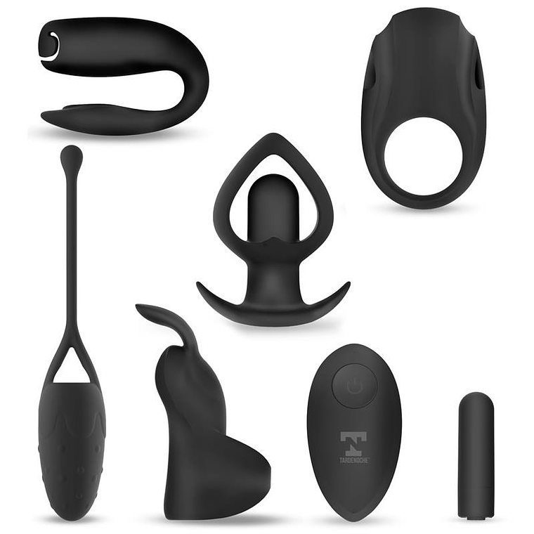 KIT DE BALAS VIBRATÓRIA SEIS EM UM E 5 ACESSÓRIOS DE SILICONE 2