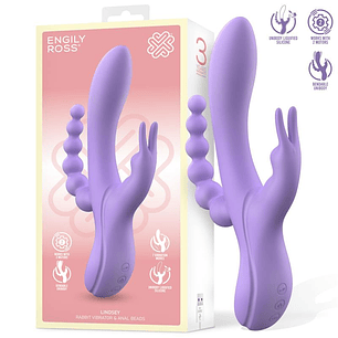 ENGILY ROSS Lindsay com corrente anal de silicone líquido unibody flexível 2 motores