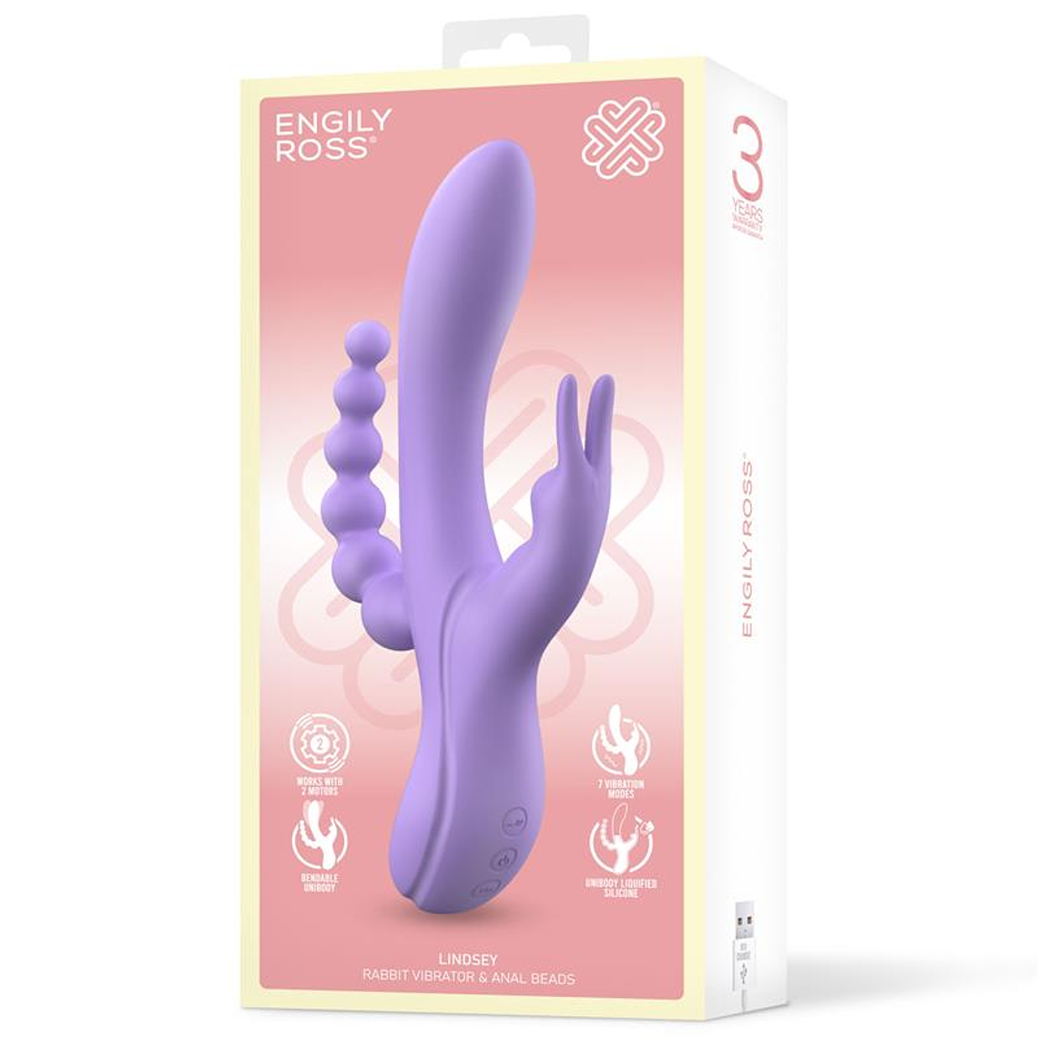 ENGILY ROSS Lindsay com corrente anal de silicone líquido unibody flexível 2 motores 8