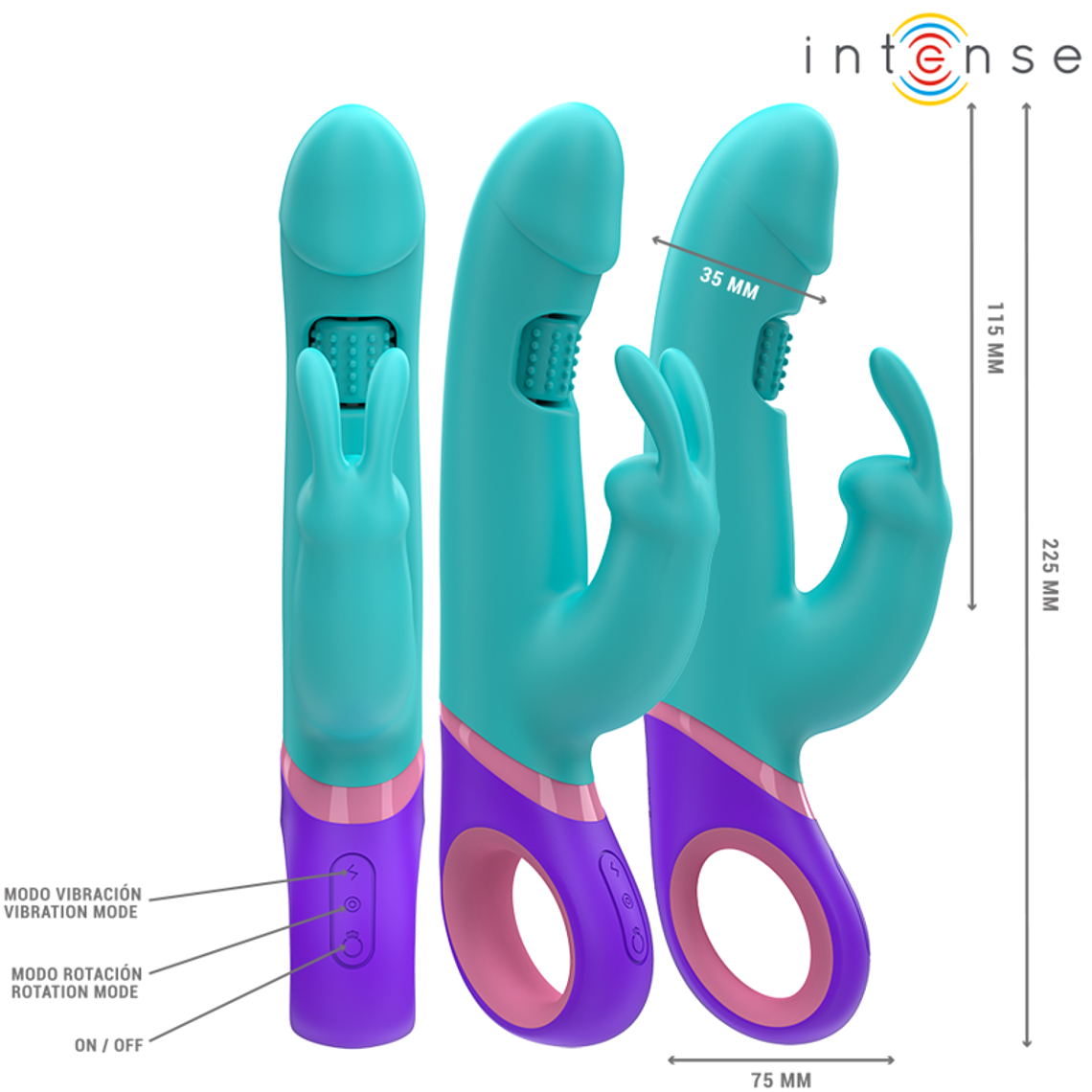 MONICA RABBIT VIBRADOR COM ESTIMULADOR G-SPOT ROTATIVO 4