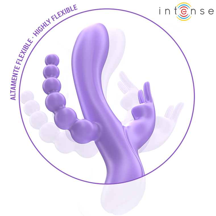 MIKO TRIPLE RABBIT VIBRADOR & ESTIMULADOR & ANAL 7 VIBRAÇÕES ROXO 5