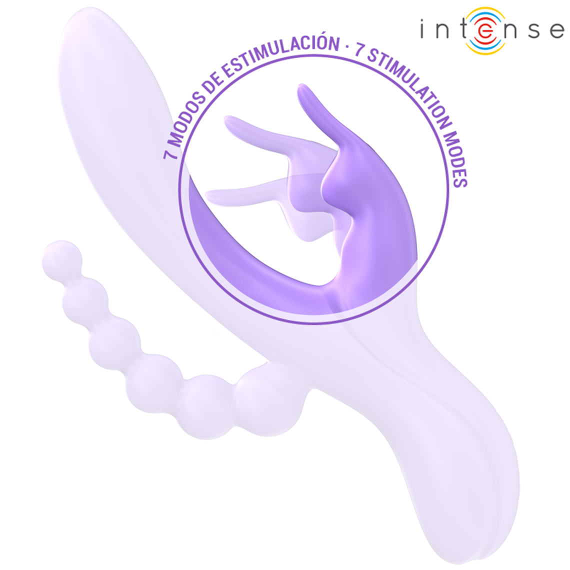 MIKO TRIPLE RABBIT VIBRADOR & ESTIMULADOR & ANAL 7 VIBRAÇÕES ROXO 6
