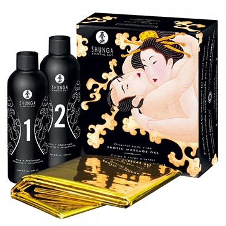 Kit de Gel de Massagem com Aroma de Vinho Espumante Shunga 1