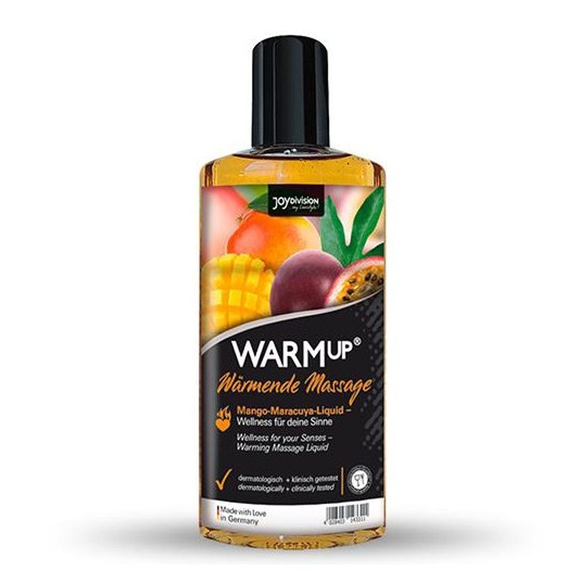 ÓLEO DE MASSAGEM COMESTÍVEL WARMUP MANGA MARACUJÁ 150ML 1