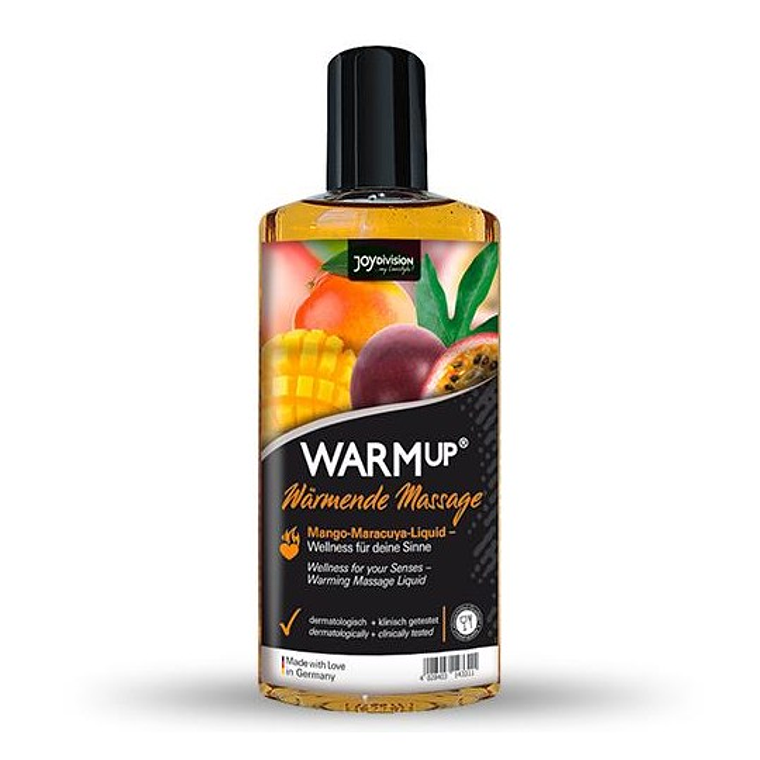 ÓLEO DE MASSAGEM COMESTÍVEL WARMUP MANGA MARACUJÁ 150ML 1