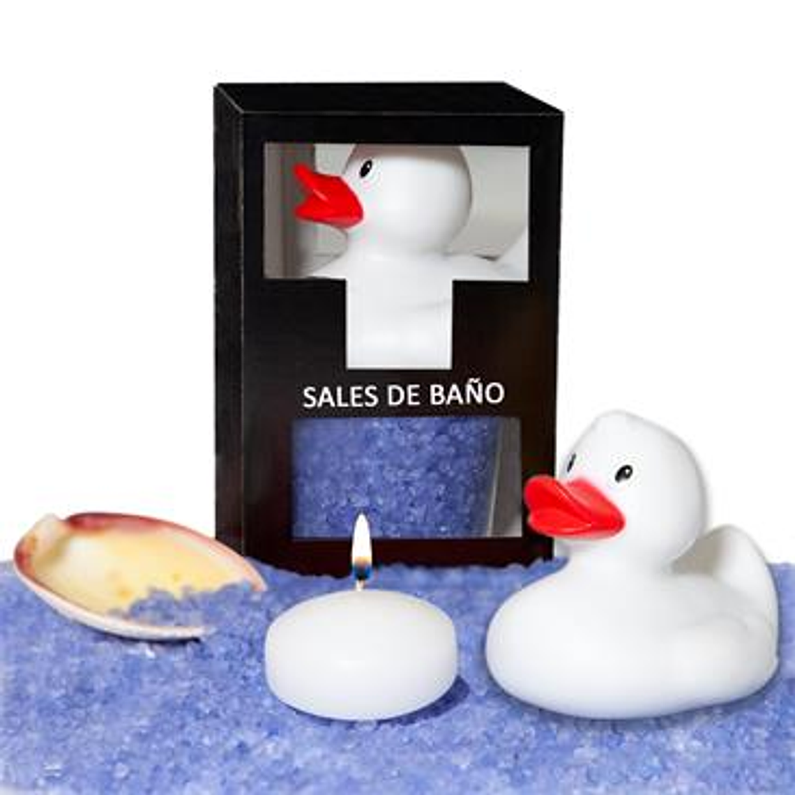 Conjunto de sais de banho DIVERTY SEX, aroma de lavanda e pato, vela e concha, 150g 1