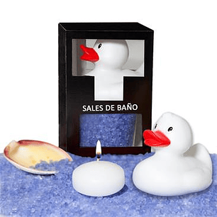 Conjunto de sais de banho DIVERTY SEX, aroma de lavanda e pato, vela e concha, 150g