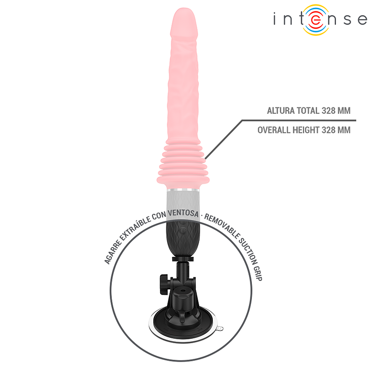 Vibrador de impulso com controle remoto e aquecimento INTENSE - CYNTHIA 2