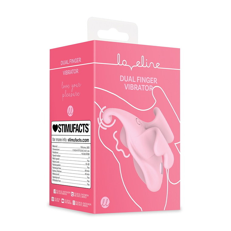 VIBRADOR DE DEDO FINGER DUAL ROSA LOVELINE 4